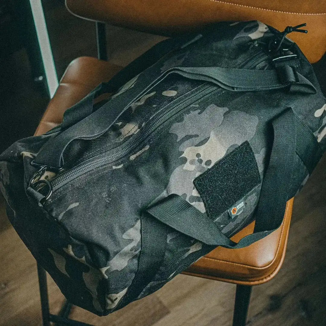 Recycled Firefighter Barrel Duffle Bag 500D — product view 6