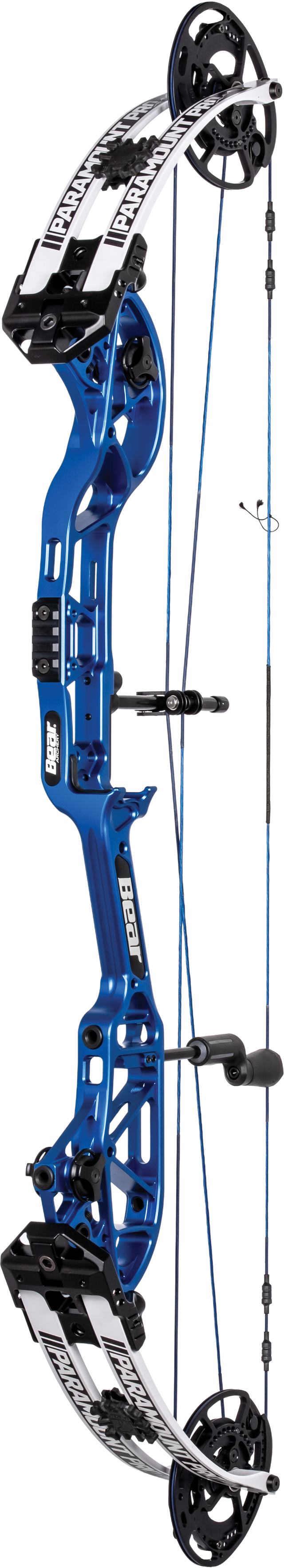 Bear Archery Paramount Pro target compound bow manufacturer blue and white finish