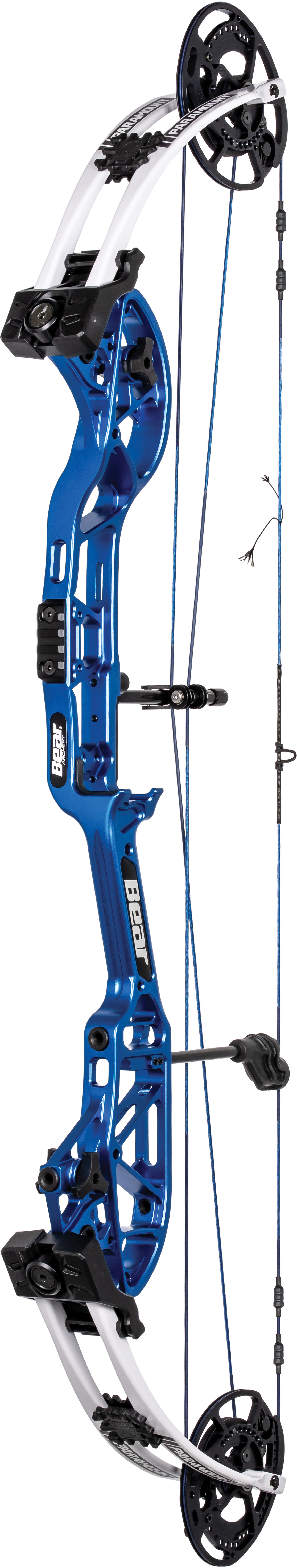 Bear Archery Paramount target compound bow manufacturer blue and white finish