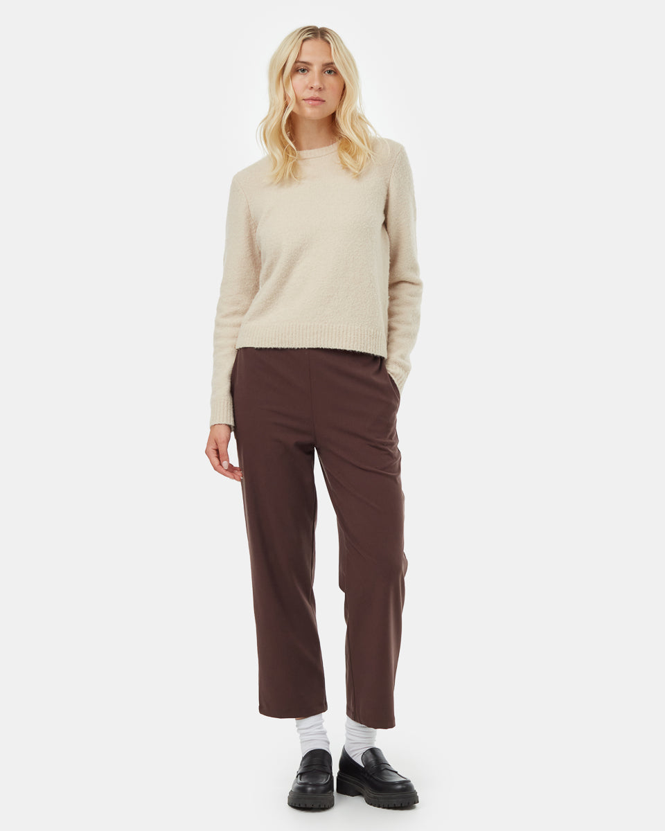 Tentree Women's Highline Fuzzy Crew Sweater - Oatmeal