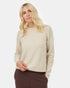 Tentree Women's Highline Fuzzy Crew Sweater - Oatmeal