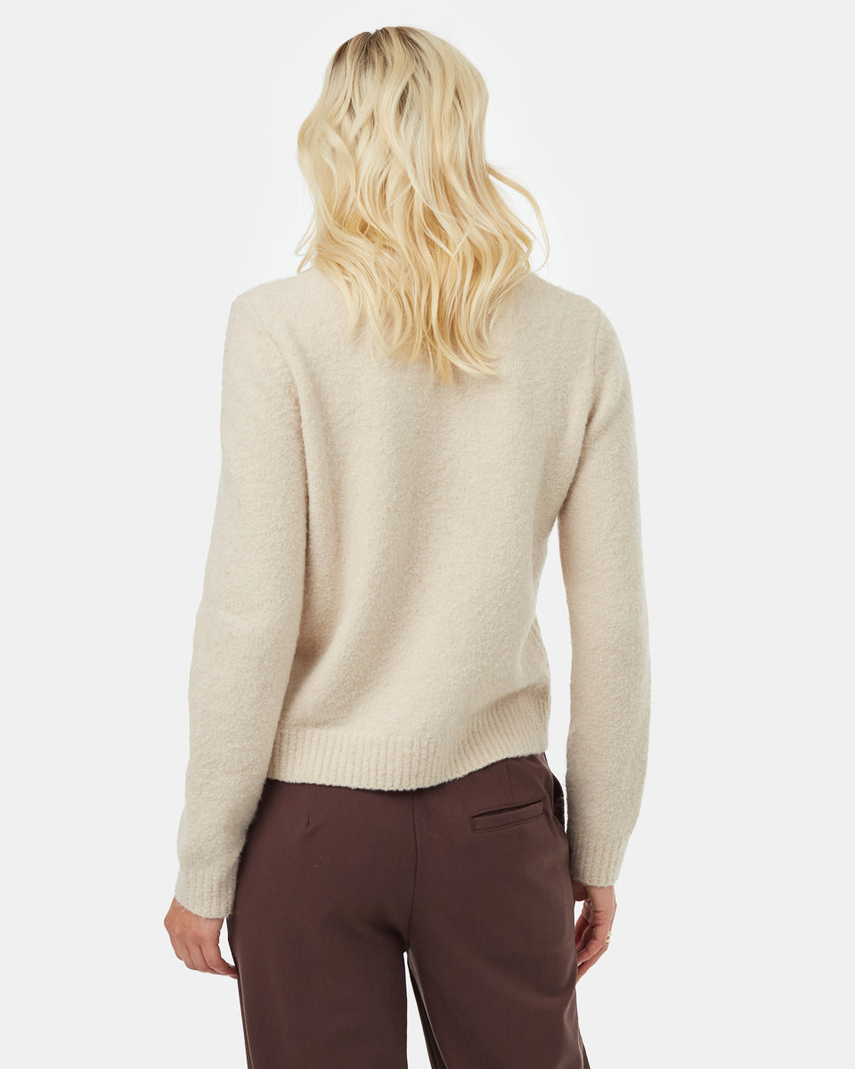 Tentree Women's Highline Fuzzy Crew Sweater - Oatmeal