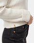 Tentree Women's Highline Rib Cropped Mock Neck - Oatmeal