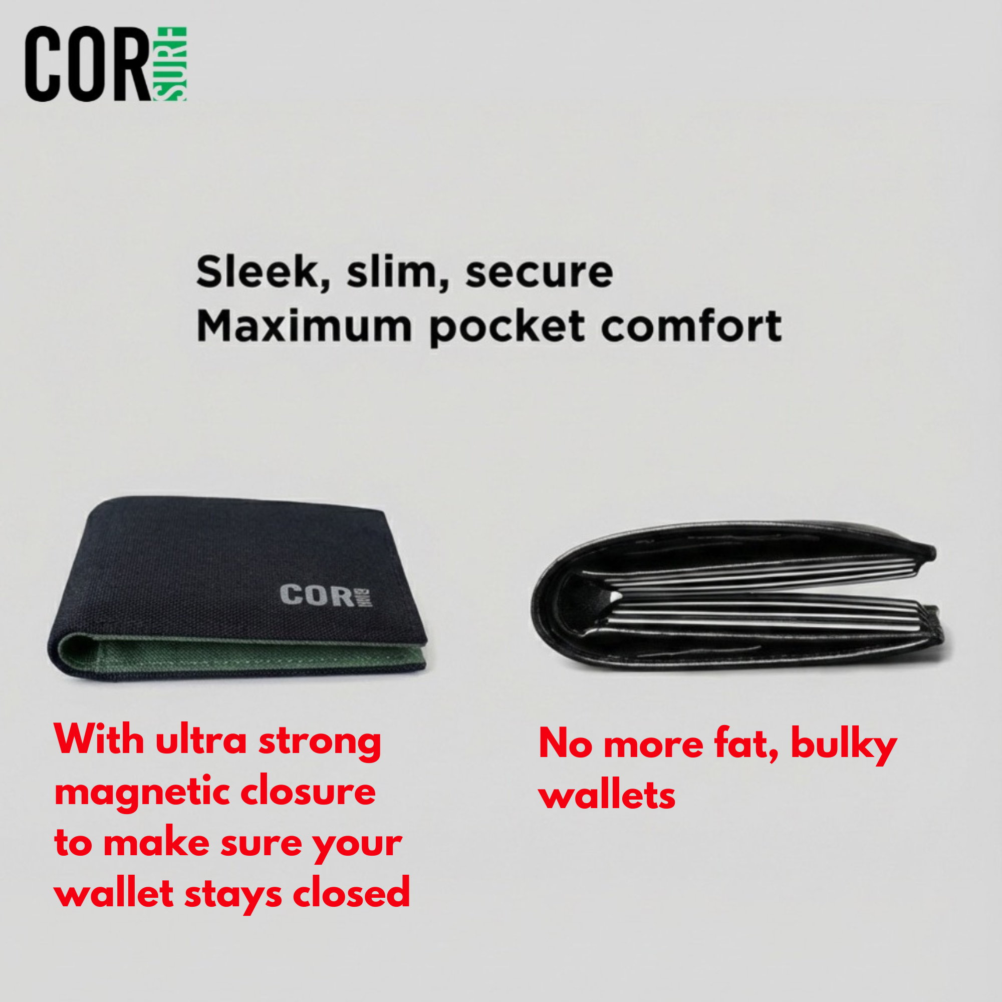 COR Surf Eco Bifold Cash Wallet with Magnetic Closure — view 4