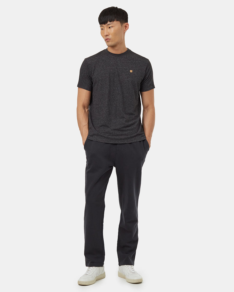 Tentree Men's Hemp Step Hem T-Shirt - Meteorite Black Heather