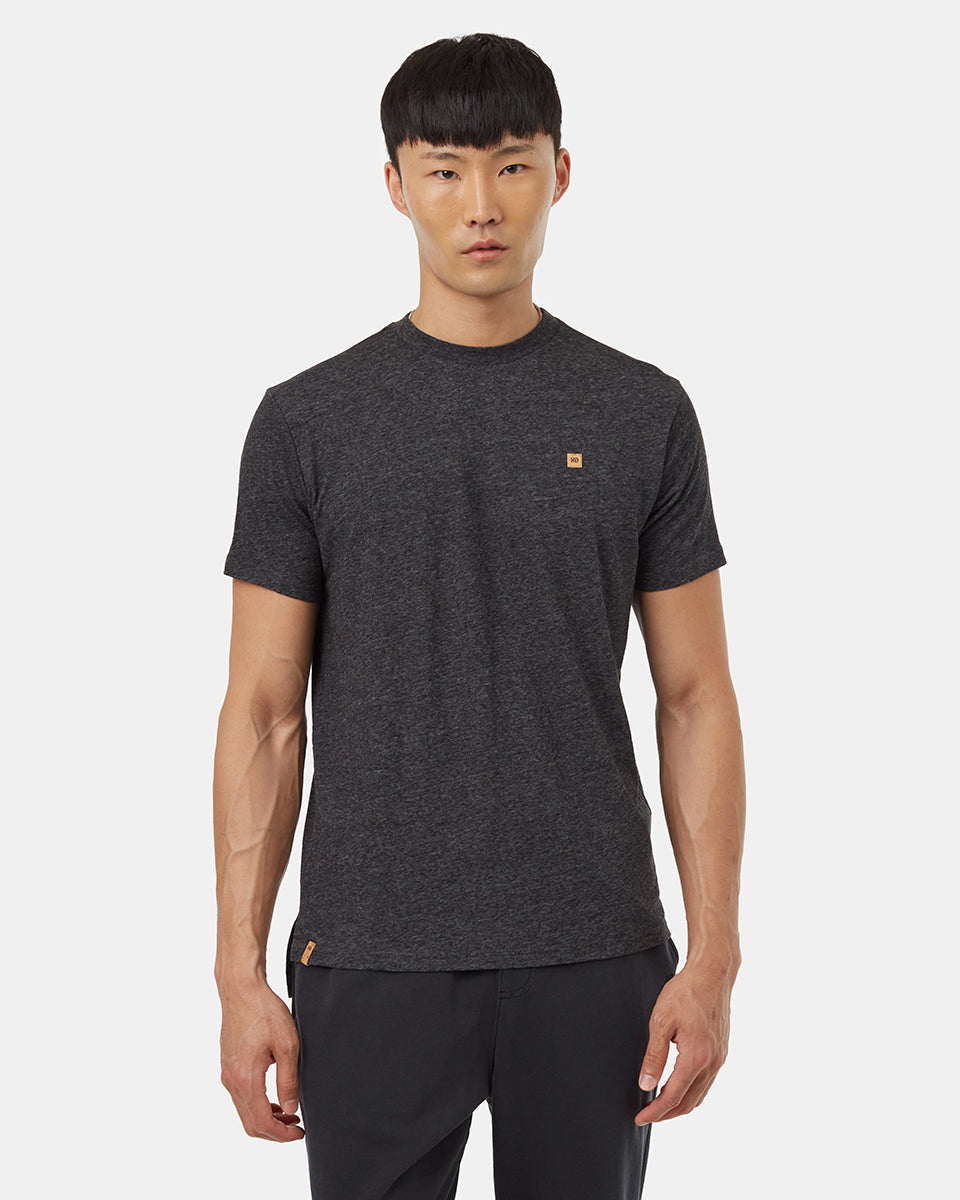Tentree Men's Hemp Step Hem T-Shirt - Meteorite Black Heather