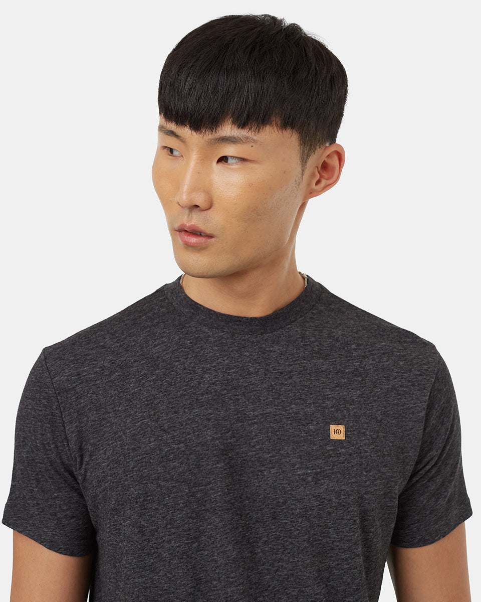 Tentree Men's Hemp Step Hem T-Shirt - Meteorite Black Heather