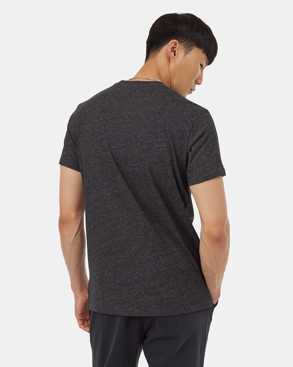 Tentree Men's Hemp Step Hem T-Shirt - Meteorite Black Heather