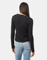 Tentree Women's Treewaffle Button Front - Meteorite Black