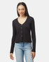 Tentree Women's Treewaffle Button Front - Meteorite Black