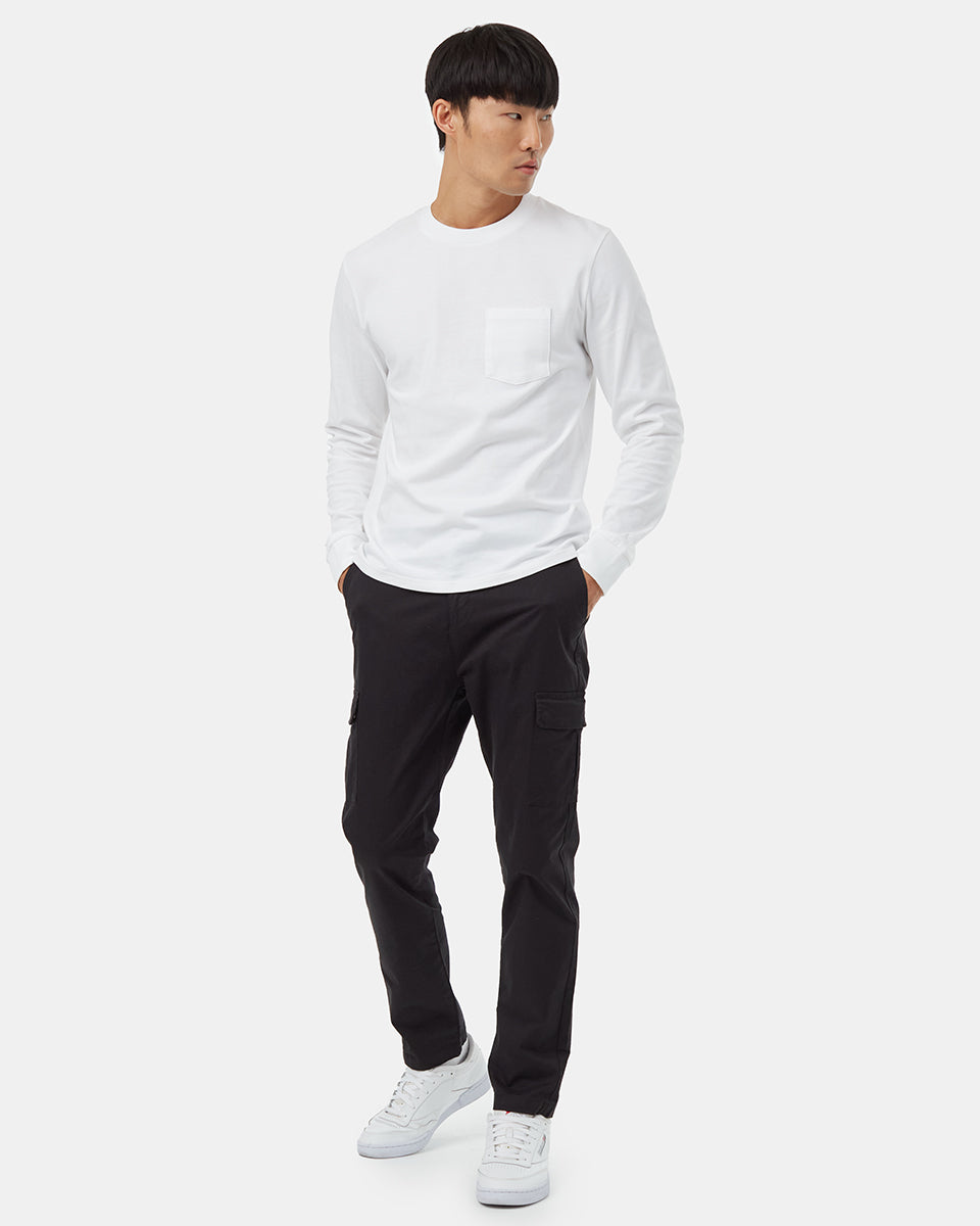 Tentree Men's Twill Cargo Chino Pant - Meteorite Black
