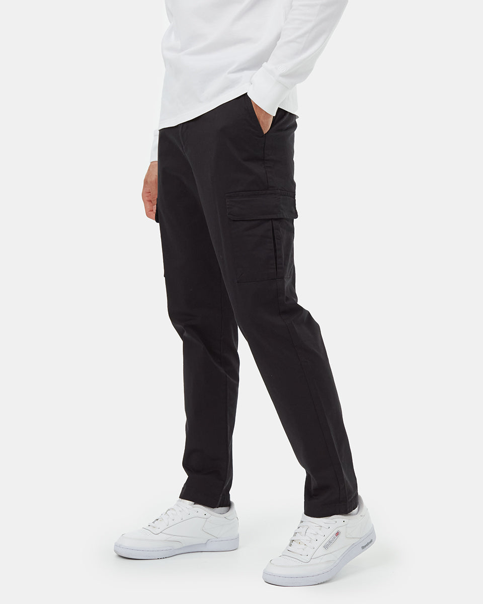 Tentree Men's Twill Cargo Chino Pant - Meteorite Black
