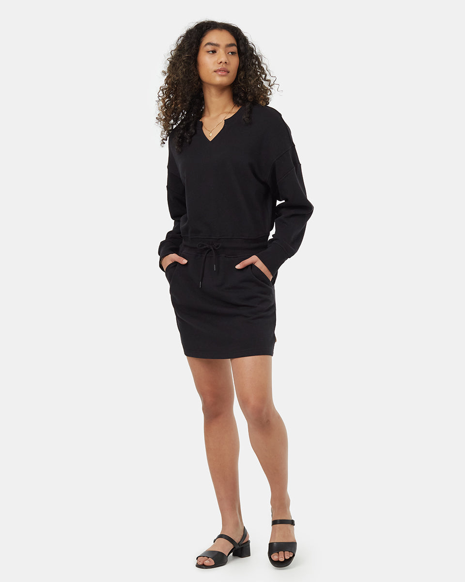 Tentree Women's TreeTerry Dress - Meteorite Black