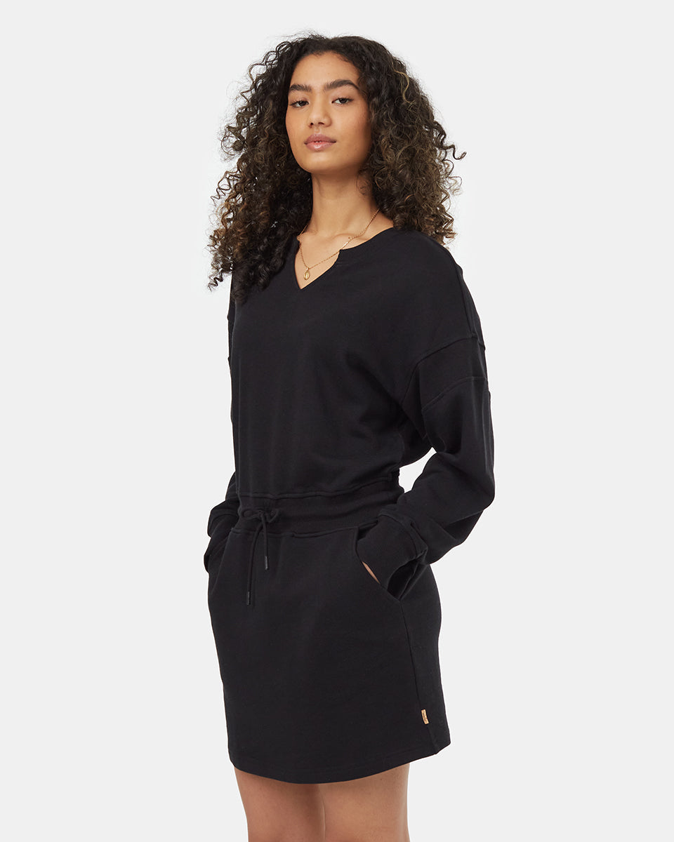 Tentree Women's TreeTerry Dress - Meteorite Black