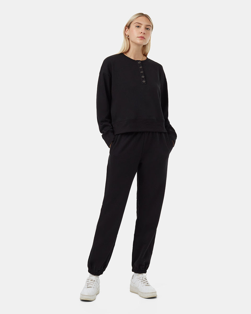 Tentree Women's TreeTerry Relaxed Jogger - Meteorite Black