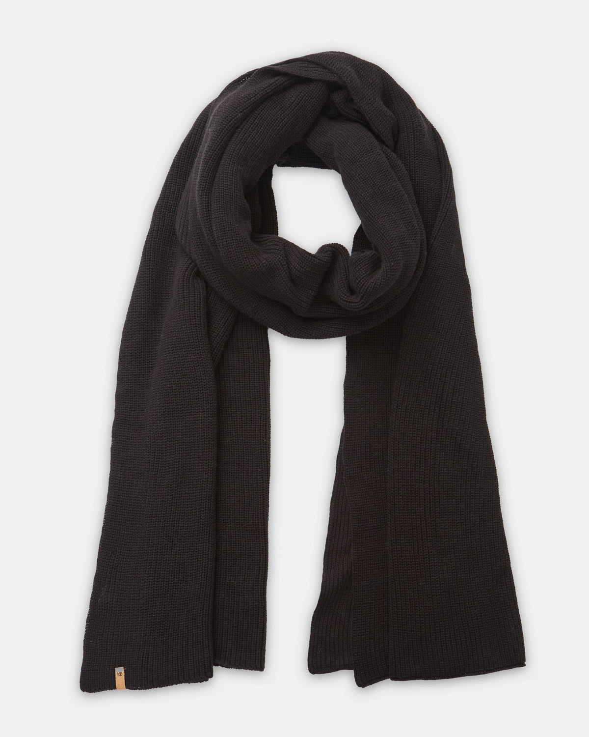 Tentree Cotton Ribbed Scarf - Meteorite Black