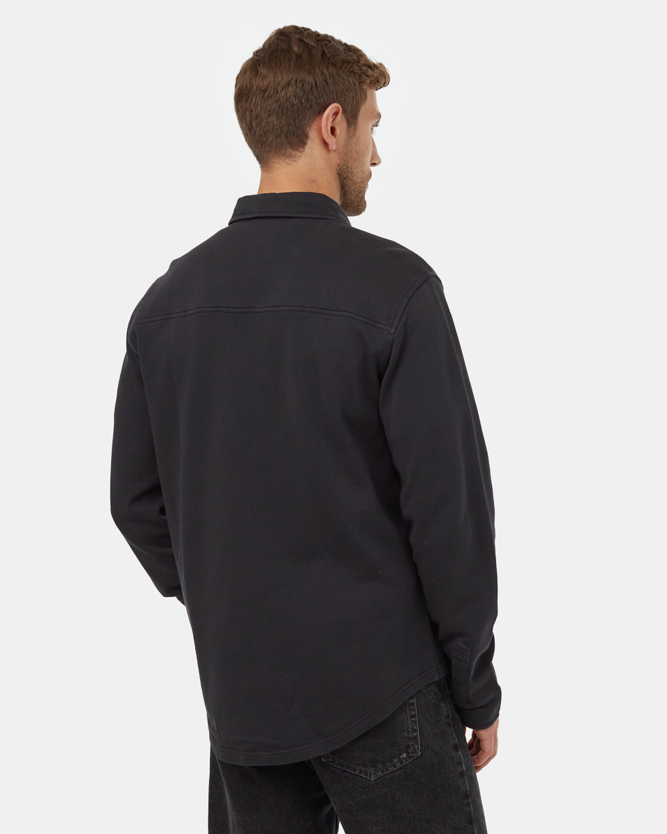 Tentree Men's French Terry Colville Shacket - Meteorite Black