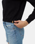 Tentree Women's Highline Fine Gauge Sweater - Meteorite Black