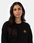 Tentree Women's TreeFleece Golden Spruce Forest Crew - Meteorite Black Gold Emb