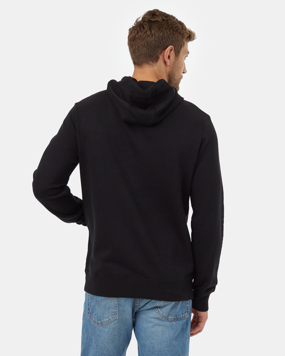 Tentree Men's Golden Spruce Forest Hoodie - Meteorite Black White Emb