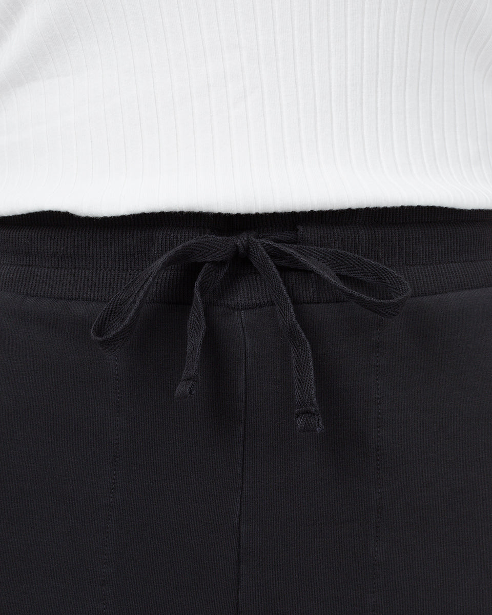 Tentree Women's French Terry Wide Leg Sweatpant - Meteorite Black