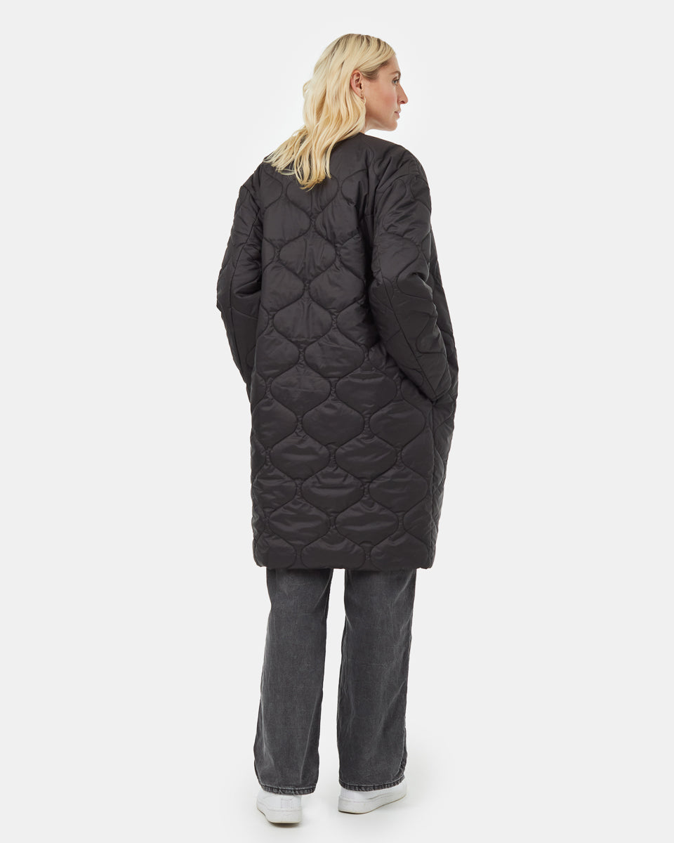 Tentree Women's Quilted Cloud Shell Jacket - Meteorite Black