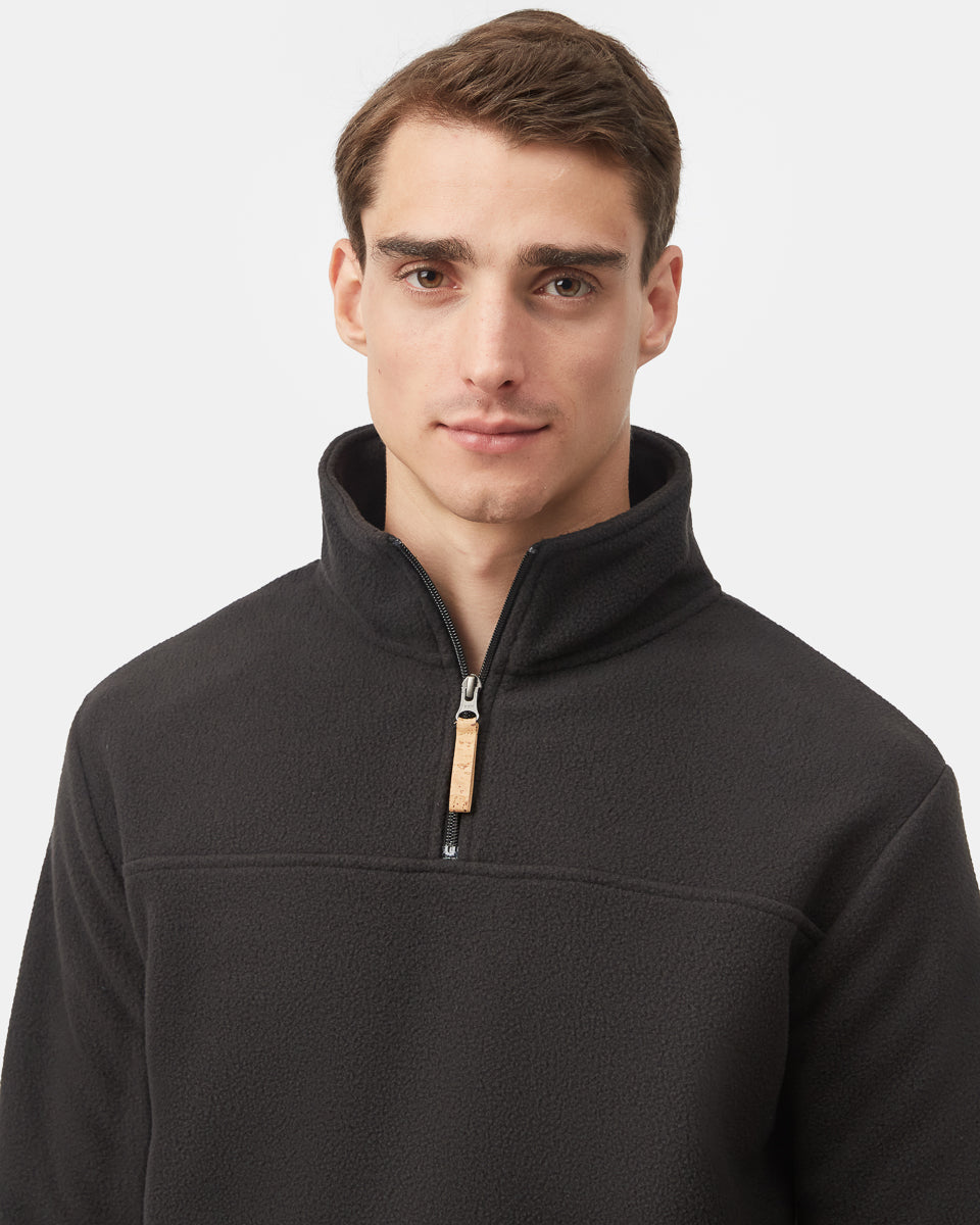 Tentree Men's Fleece 1/4 Zip - Meteorite Black