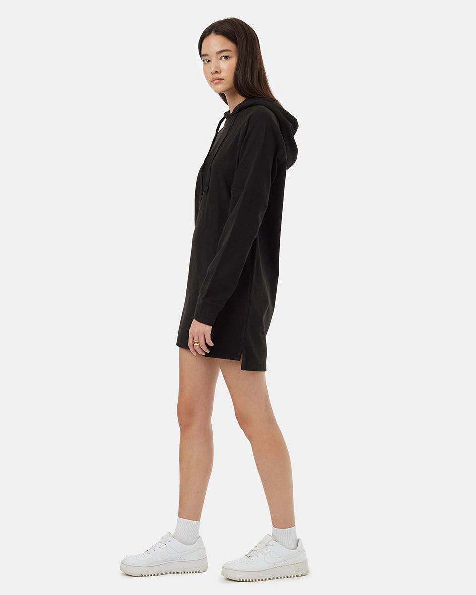 Tentree Women's Luxe Oversized Hoodie Dress - Meteorite Black