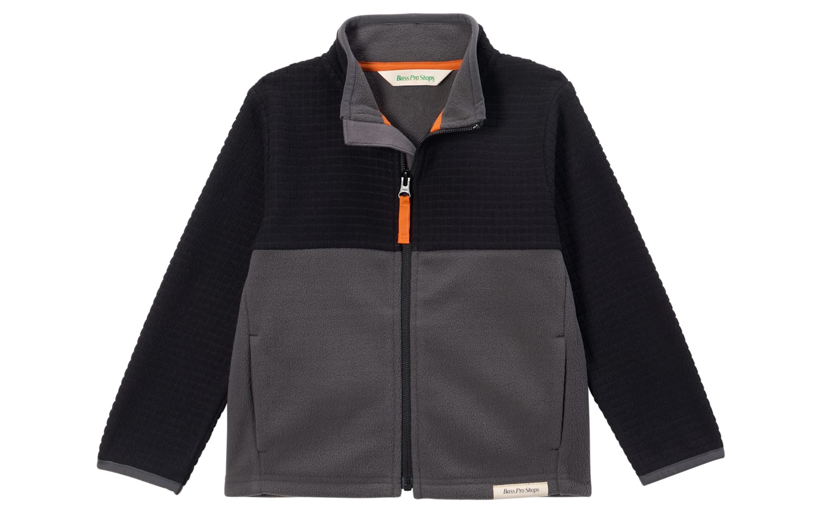 Bass Pro Shops Fleece Jacket for Toddlers — Black/Gray / 2T