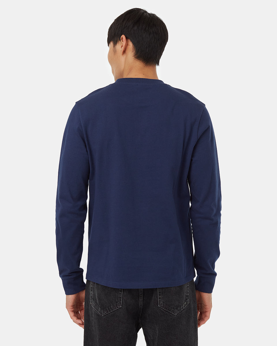 Tentree Men's Heavyweight Cotton Pocket Longsleeve - Dress Blue