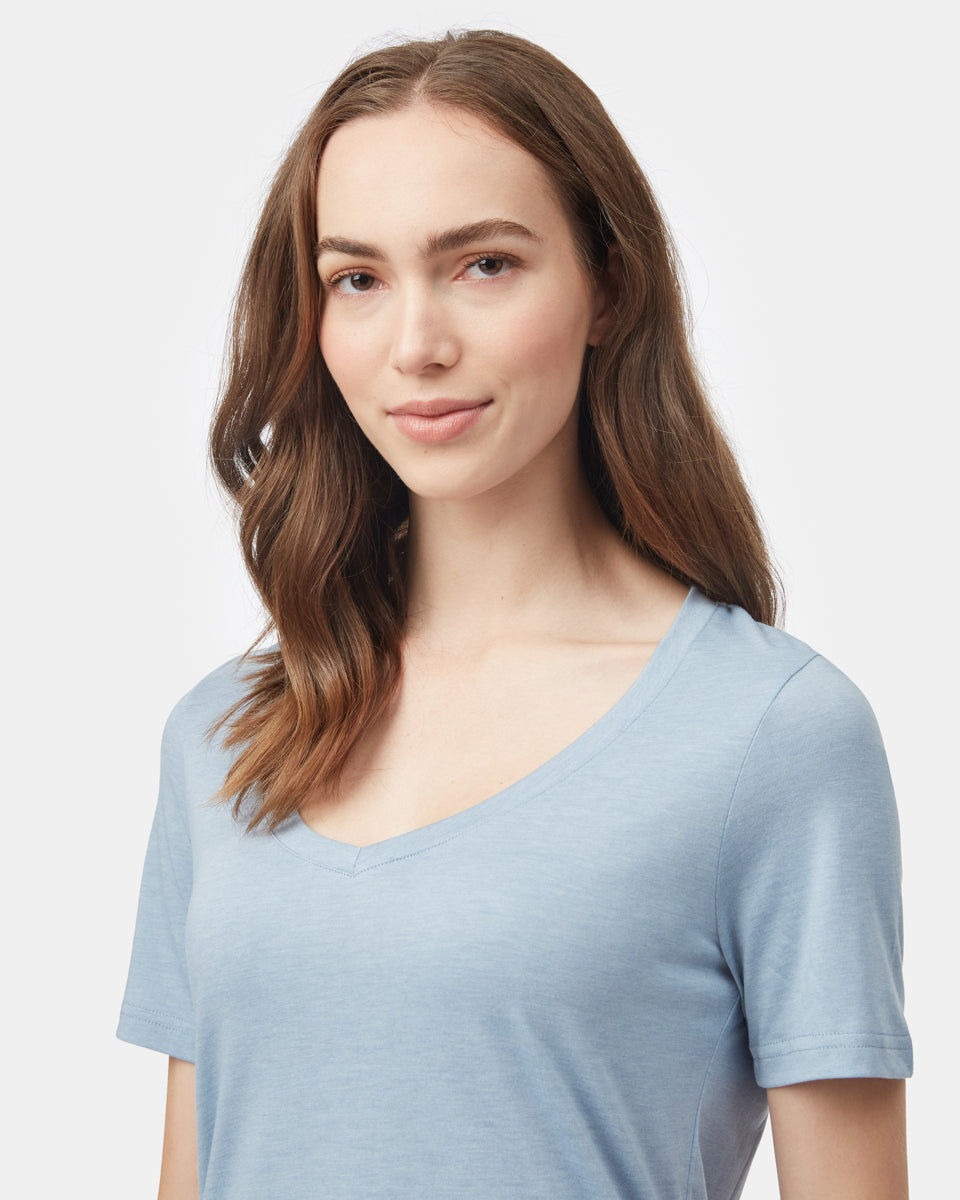 Tentree Women's TreeBlend Brackley T-Shirt - Sea Ice Heather