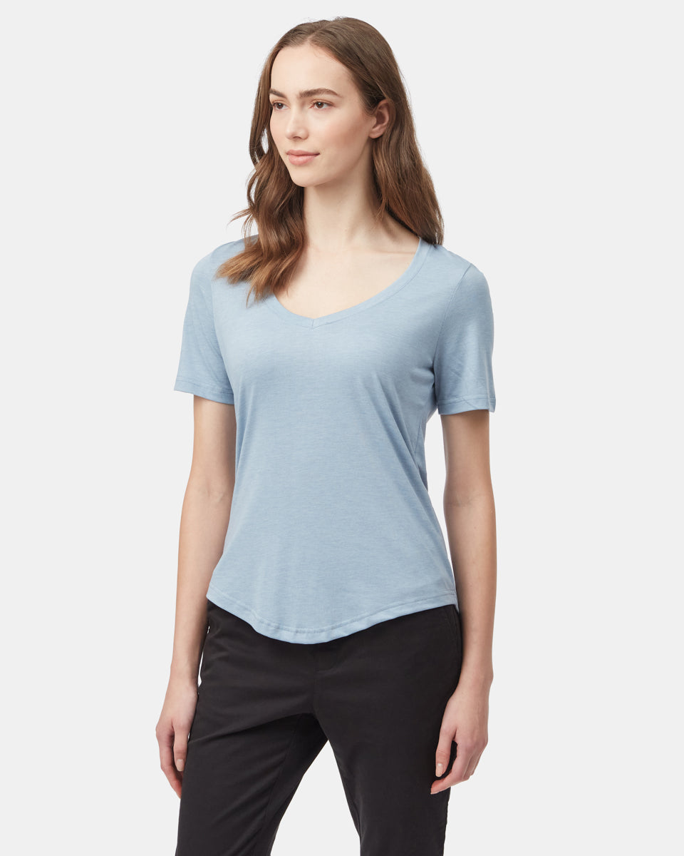 Tentree Women's TreeBlend Brackley T-Shirt - Sea Ice Heather