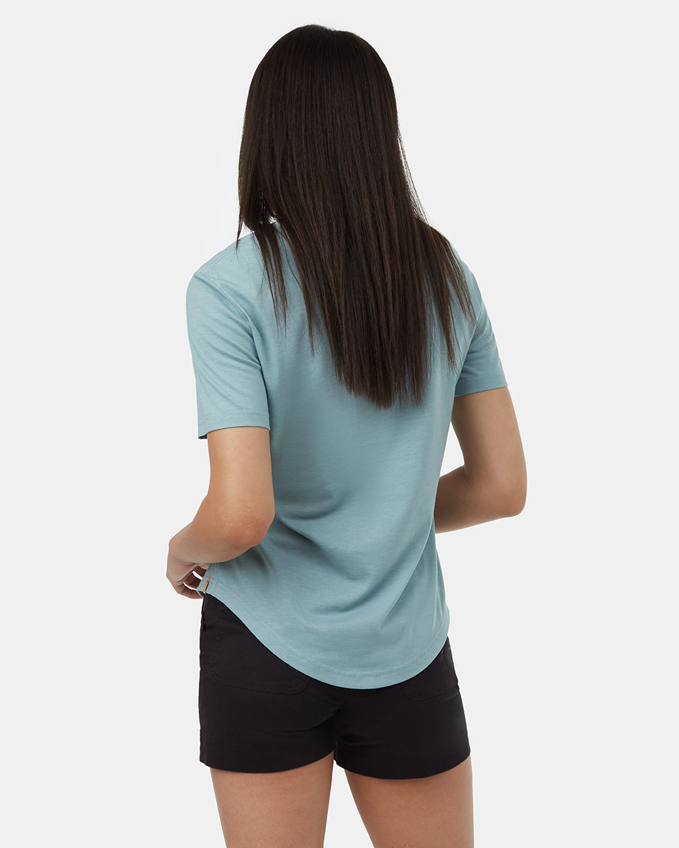 Tentree Women's TreeBlend Brackley T-Shirt - Tourmaline Blue Heather