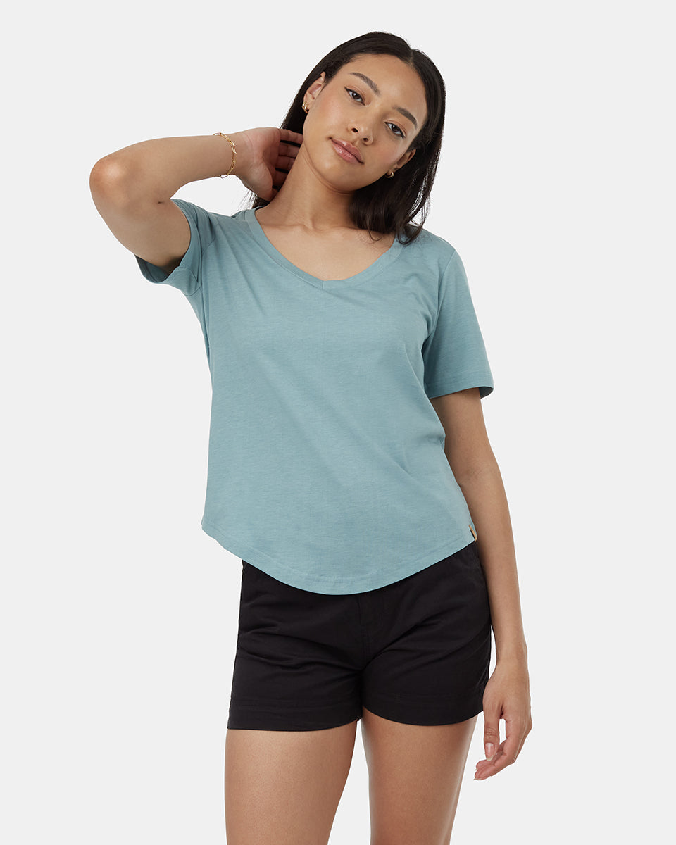 Tentree Women's TreeBlend Brackley T-Shirt - Tourmaline Blue Heather