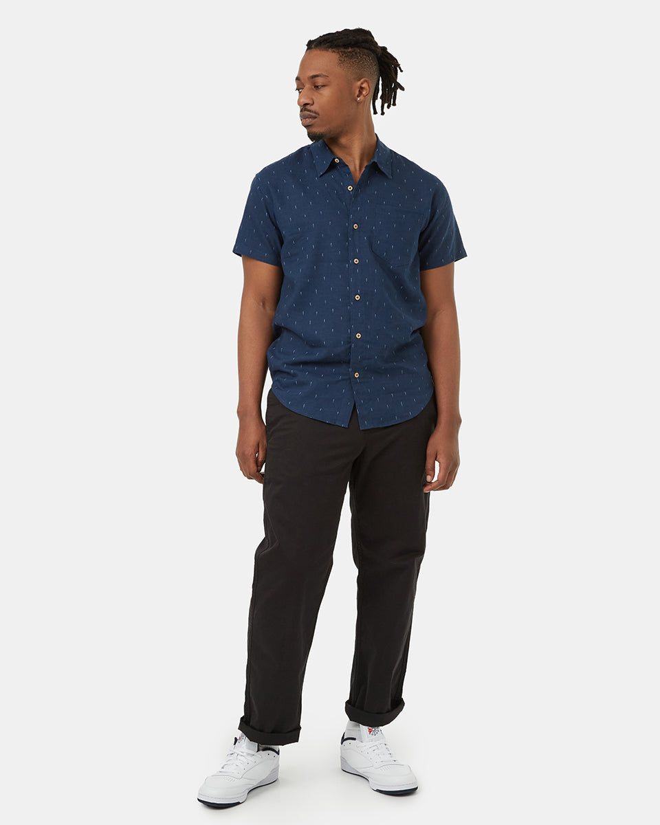 Tentree Men's Mancos Shirt - Dress Blue Blue Fog