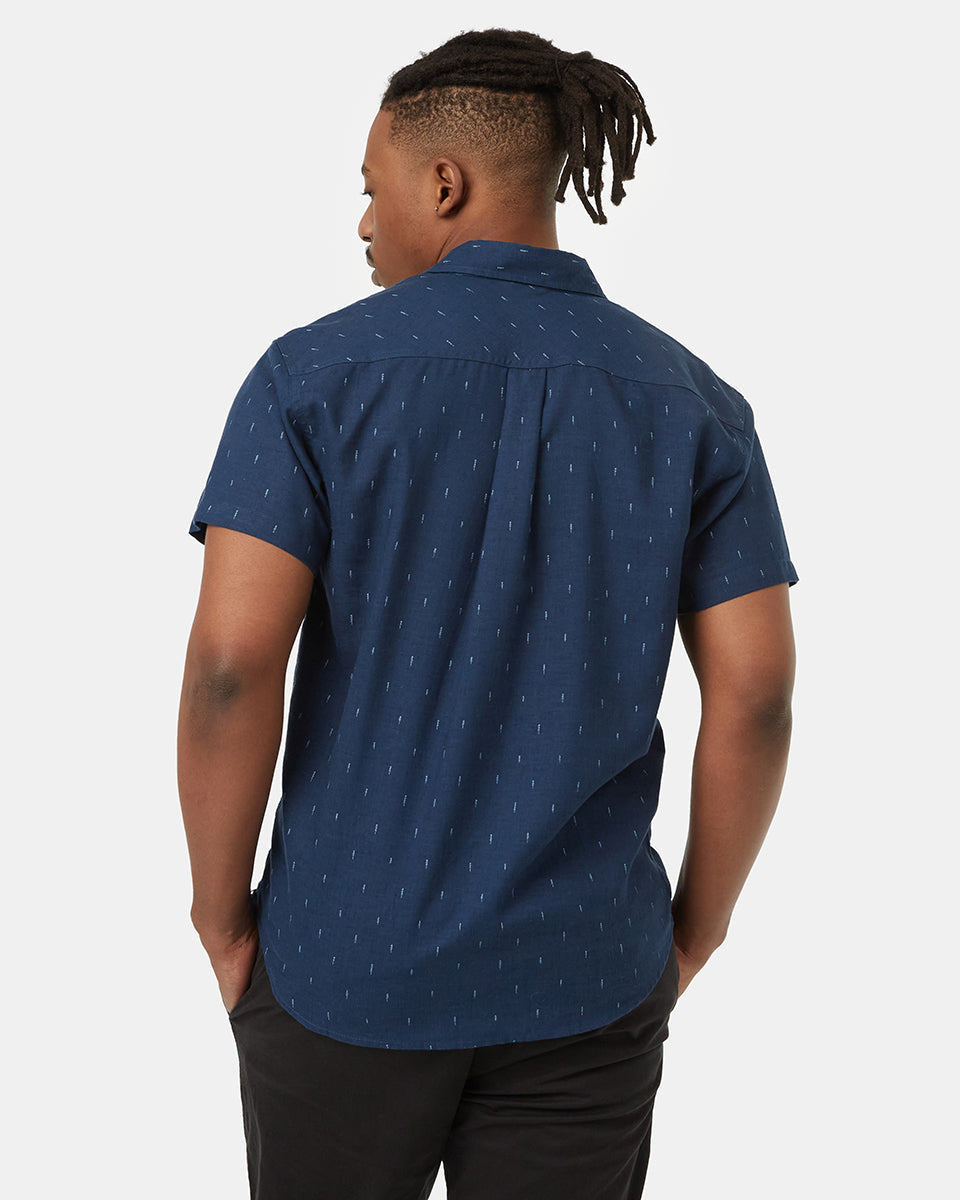 Tentree Men's Mancos Shirt - Dress Blue Blue Fog