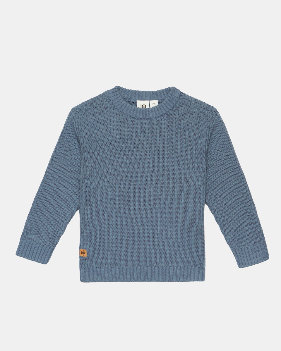 Tentree Kids Highline Crew Sweater - Vintage Blue