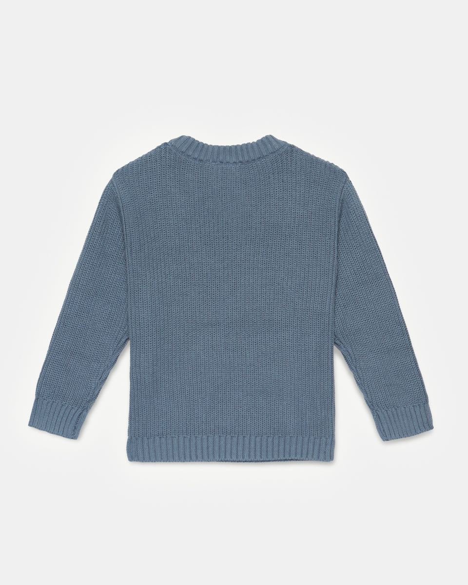Tentree Kids Highline Crew Sweater - Vintage Blue