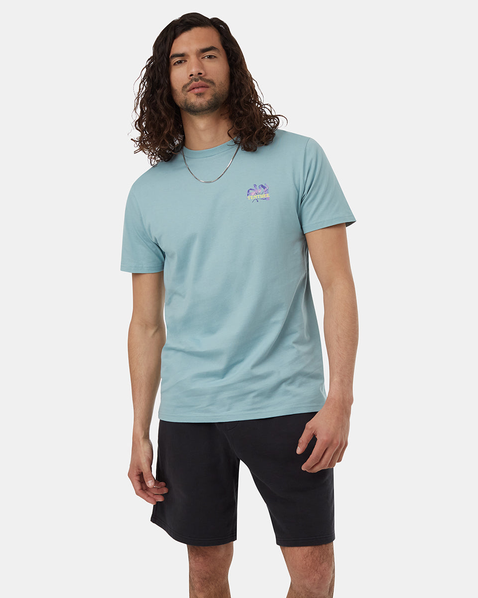 Tentree Men's Natural Energy Flow T-Shirt - Tourmaline Blue Aurora