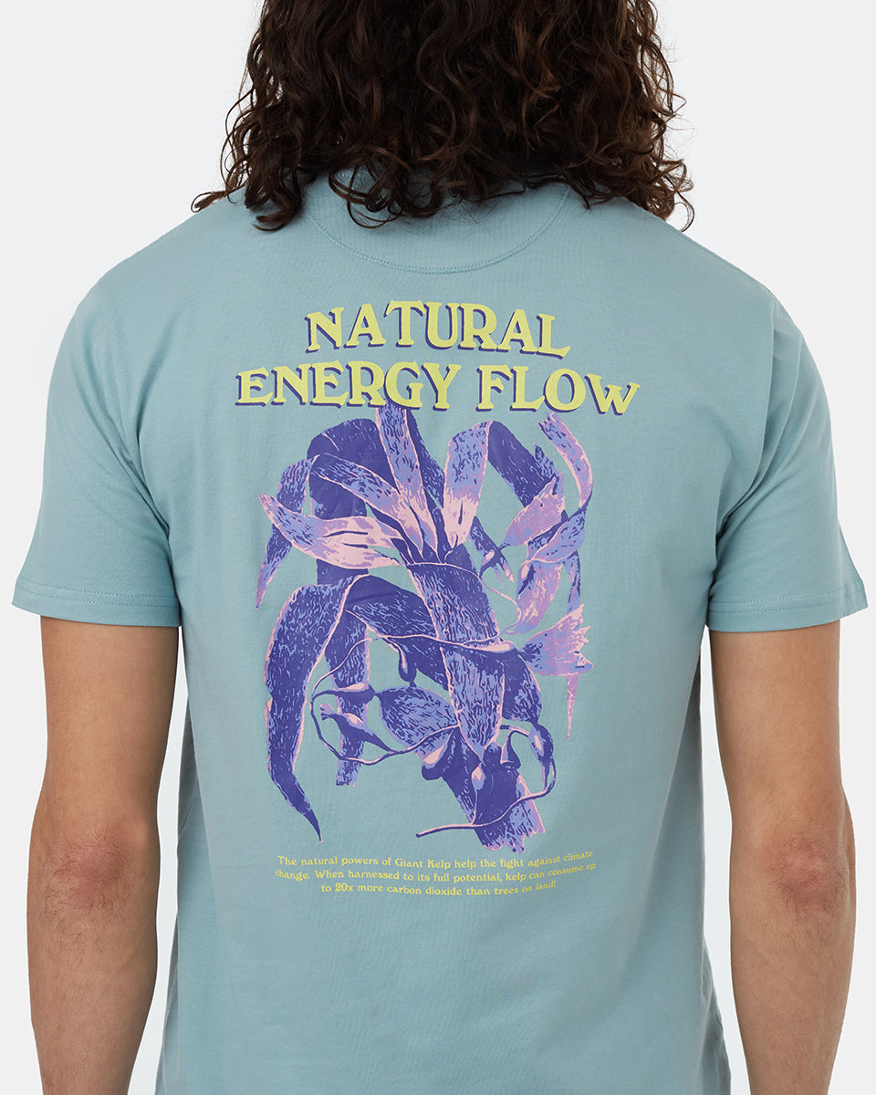 Tentree Men's Natural Energy Flow T-Shirt - Tourmaline Blue Aurora
