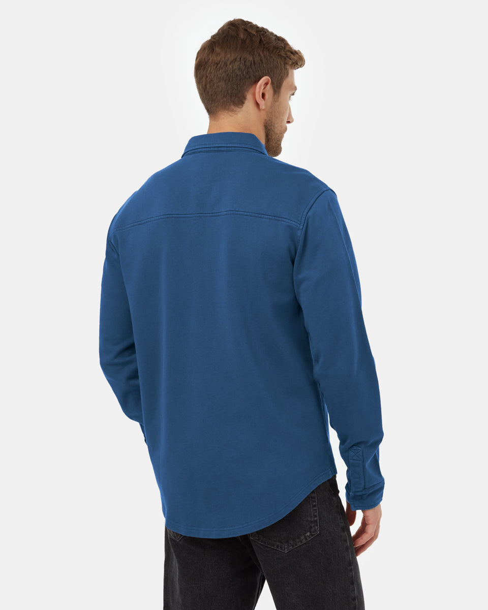 Tentree Men's French Terry Colville Shacket - Moonlit Ocean