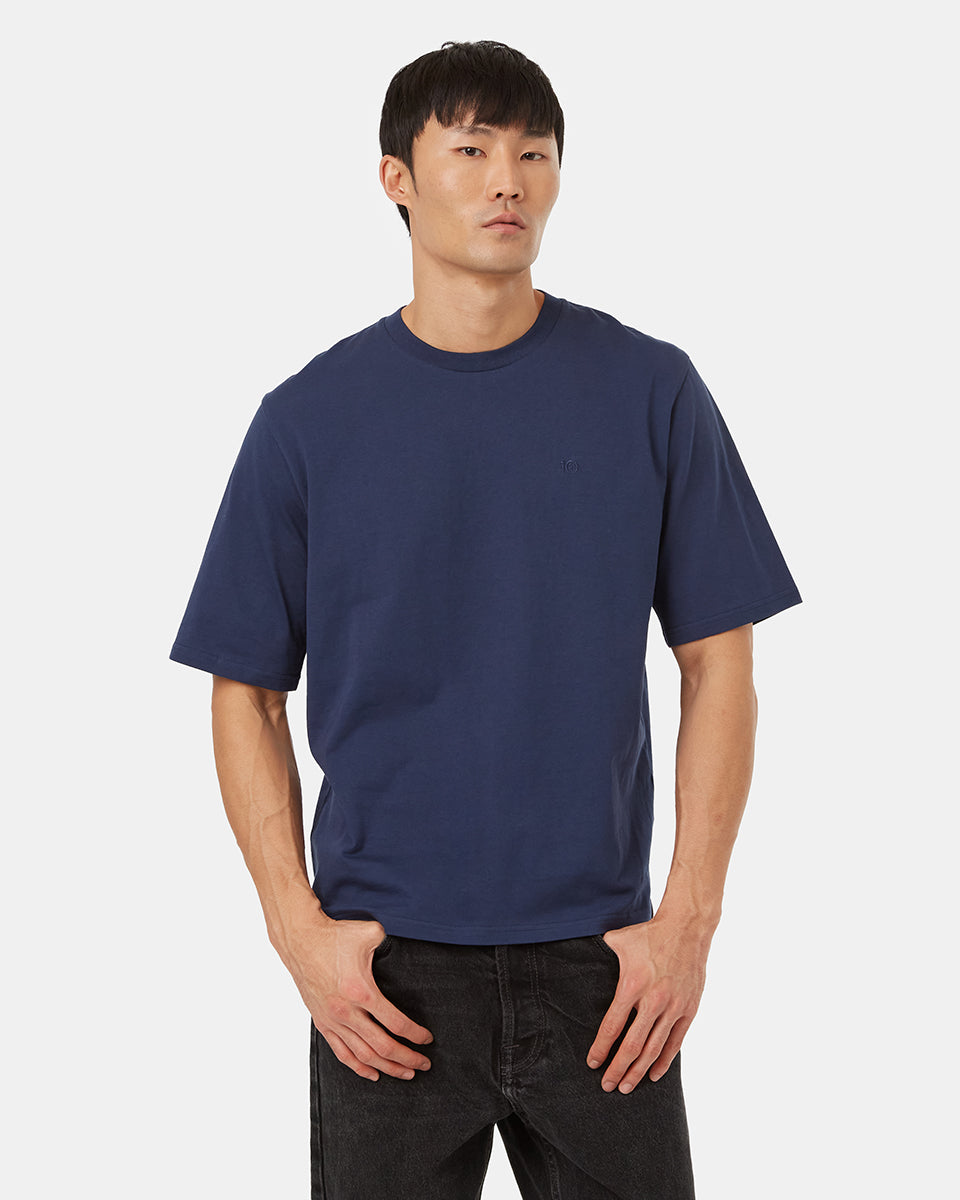 Tentree Men's Organic Cotton Boxy T-Shirt - Dress Blue