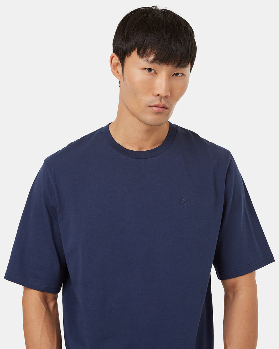 Tentree Men's Organic Cotton Boxy T-Shirt - Dress Blue