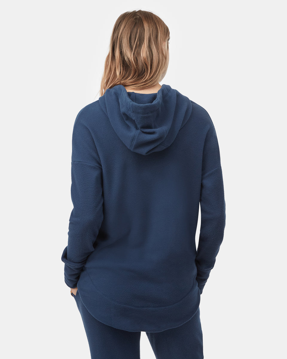 Tentree Women's Luxe Cowl Fleece - Dress Blue