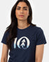 Tentree Women's Mountain Sunset Ten Logo - Dress Blue