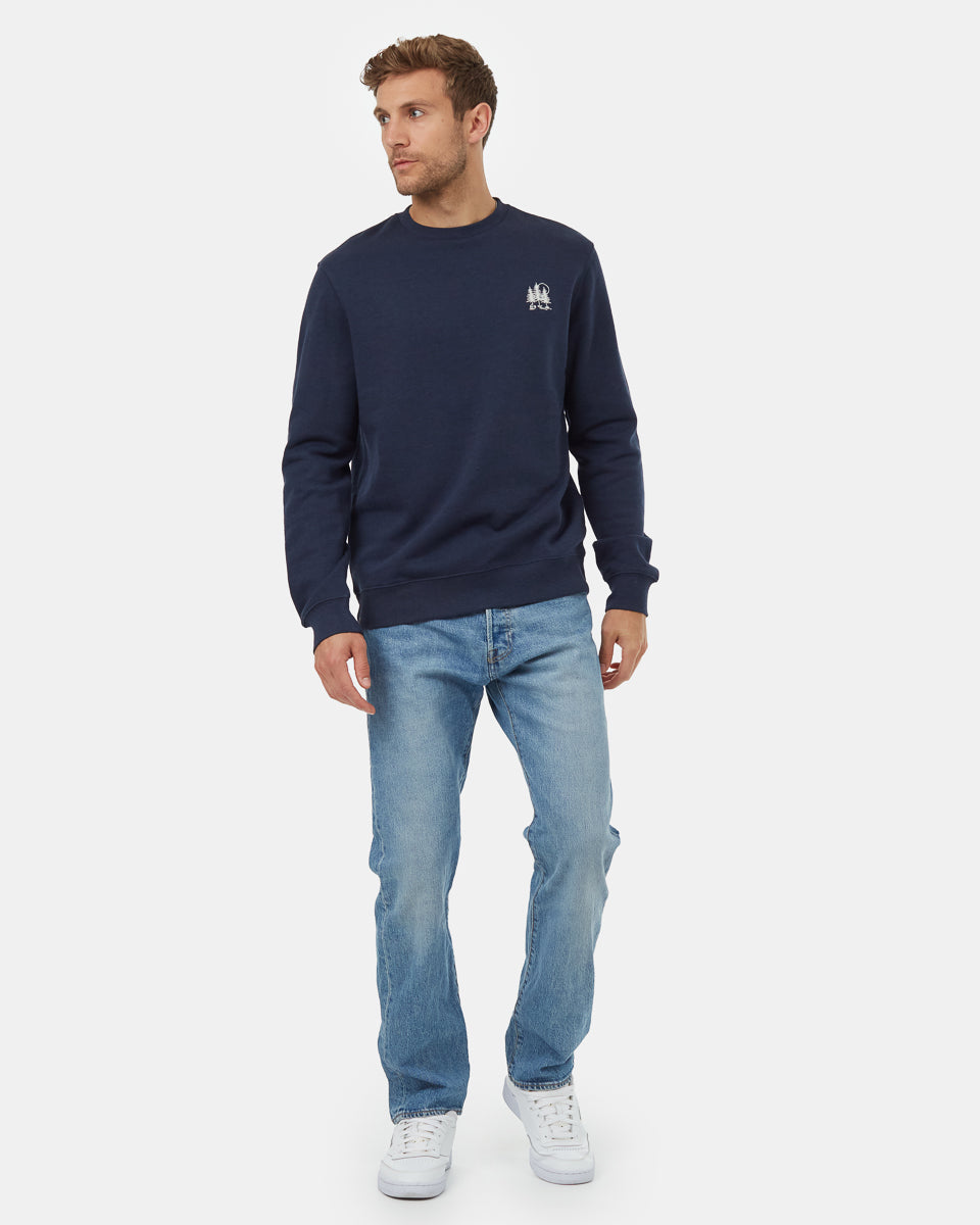 Tentree Men's Golden Spruce Forest Crew - Dress Blue
