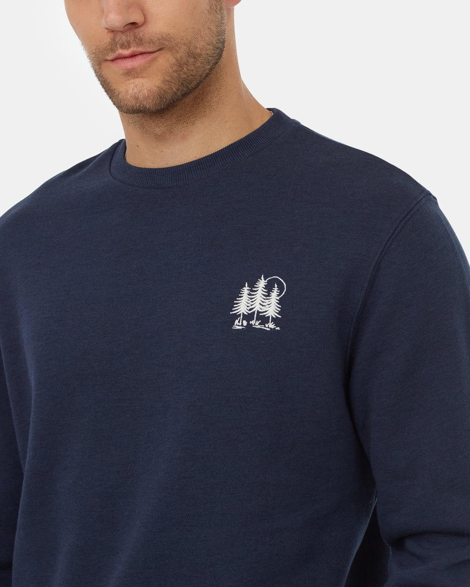 Tentree Men's Golden Spruce Forest Crew - Dress Blue