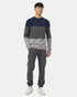 Tentree Men's Highline Blocked Crew Sweater - Dress Blue Dark Grey Heather Grey Heather