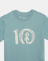 Tentree Kids Watercolour Ten T-Shirt - Tourmaline Blue Heather Cloud White