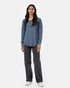 Tentree Women's TreeWaffle Crew Longsleeve - Vintage Blue